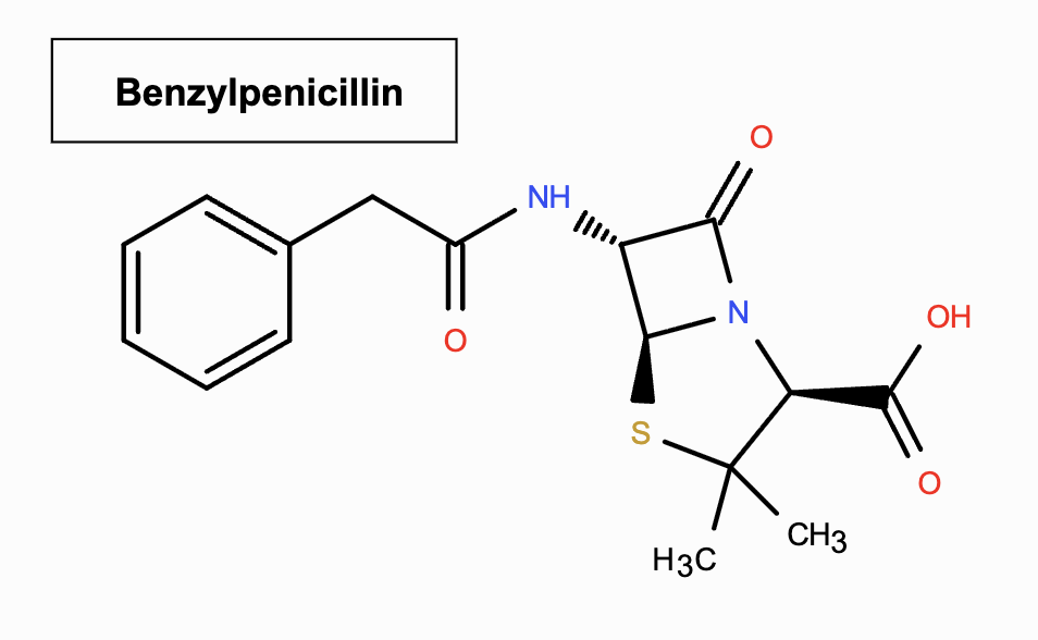 Benzylpenicillin structure rendered in Confluence