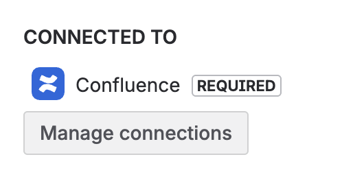 Connected to panel with Manage connections button